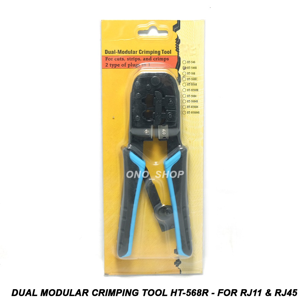 Jual Dual Modular Crimping Tool HT-568R for RJ11 & RJ45 | Shopee Indonesia