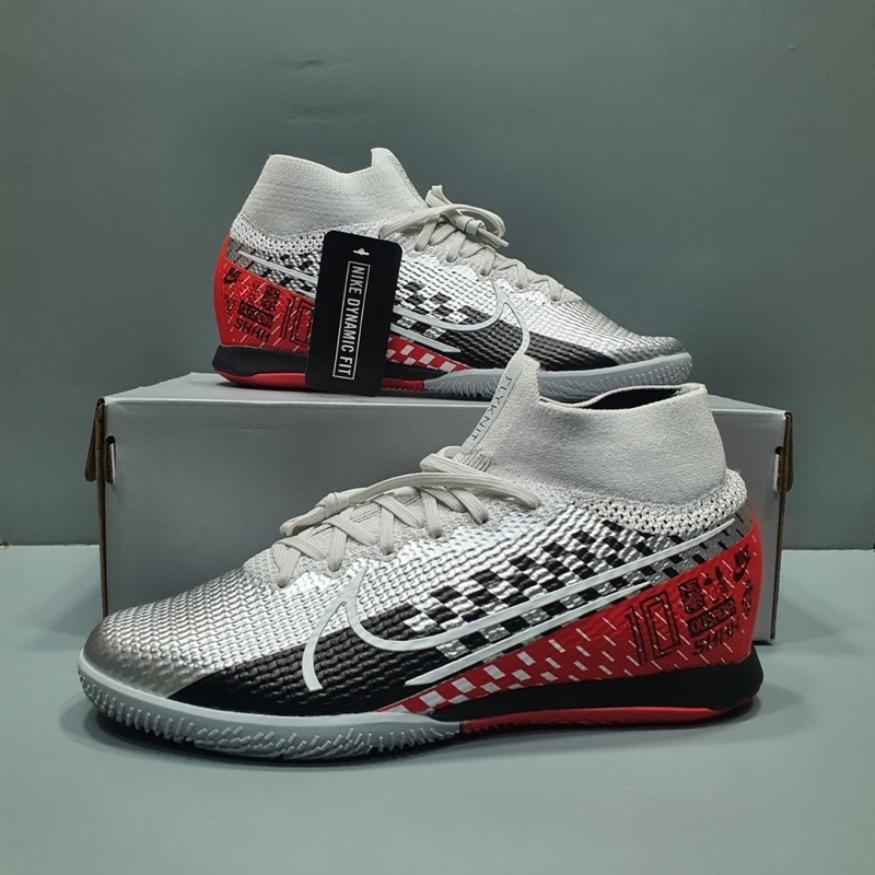 Sepatu Futsal Nike Mercurial Superfly 7 Elite Neymar Chrome Black Red