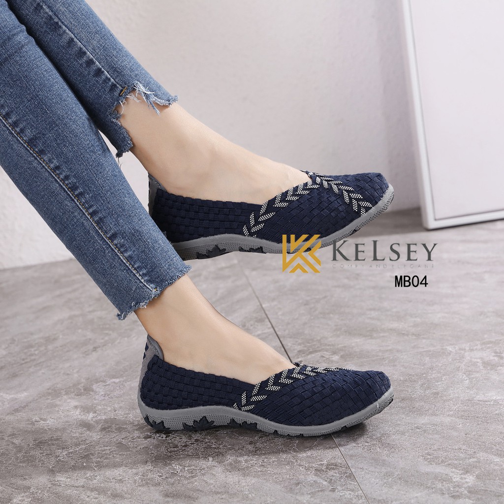 Jual Kelsey Sepatu Rajut Wanita Mb Sepatu Rajut Flat Wanita Flats