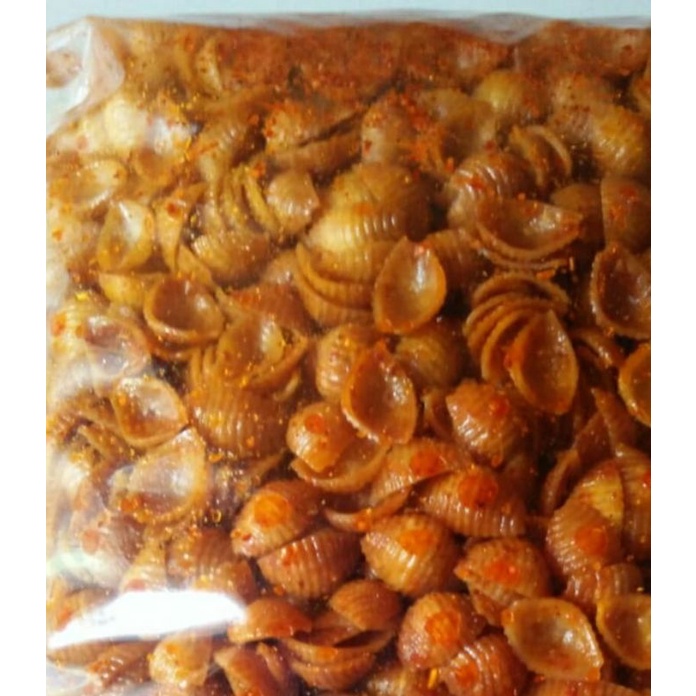 Jual Makaroni Kerang Spiral Bantat Gr Makaroni Pipa Renyah Cemilan Bumbu Basah Glabed Gram