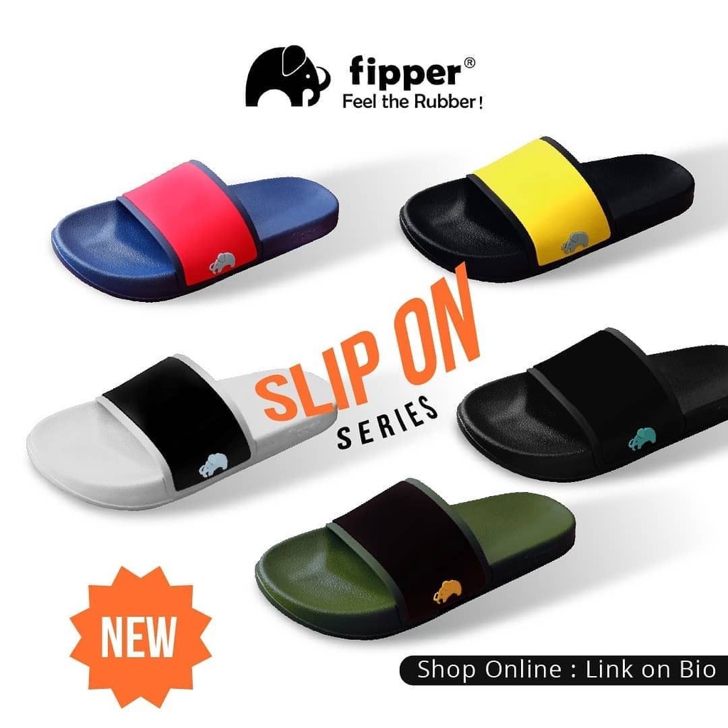 Sandal Fipper Slip On Original (New Model) sendal slide pria - Limited Stock