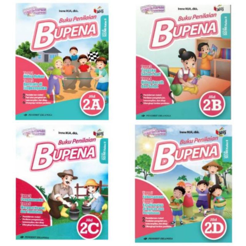 Jual Buku Bupena Kelas 2 Sd 2 A.2b 2c.2d(4buku) | Shopee Indonesia