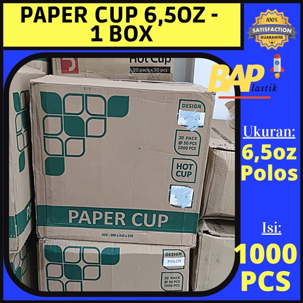 Jual Paper Cup 6,5 oz Polos (1 dus) | Shopee Indonesia