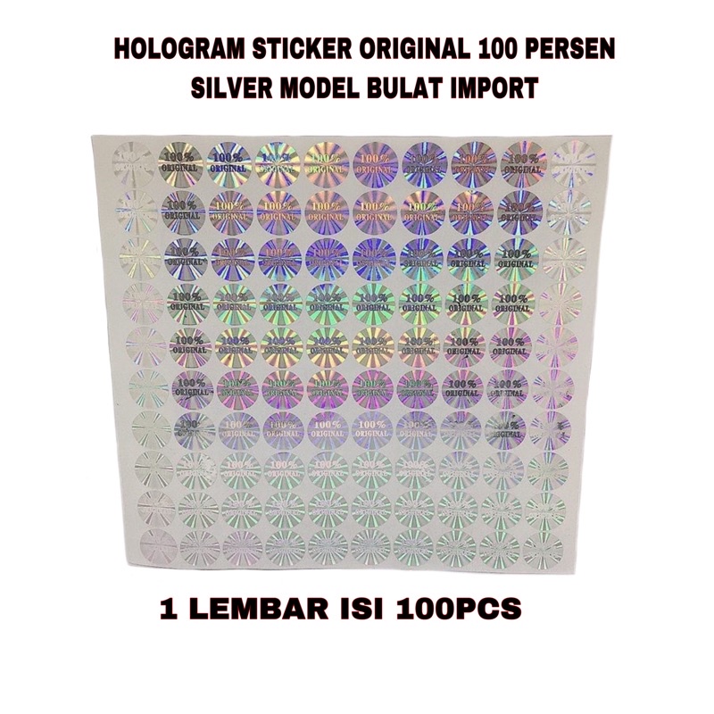Jual HOLOGRAM STICKER ORIGINAL 100 PERSEN SILVER DAN GOLD MODEL BULAT ...