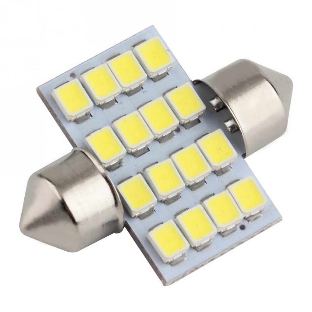 Lot De 2 Ampoules LED Dôme/Cabine 31mm 24V Pour Camion - Blanc 6000K - Neuf