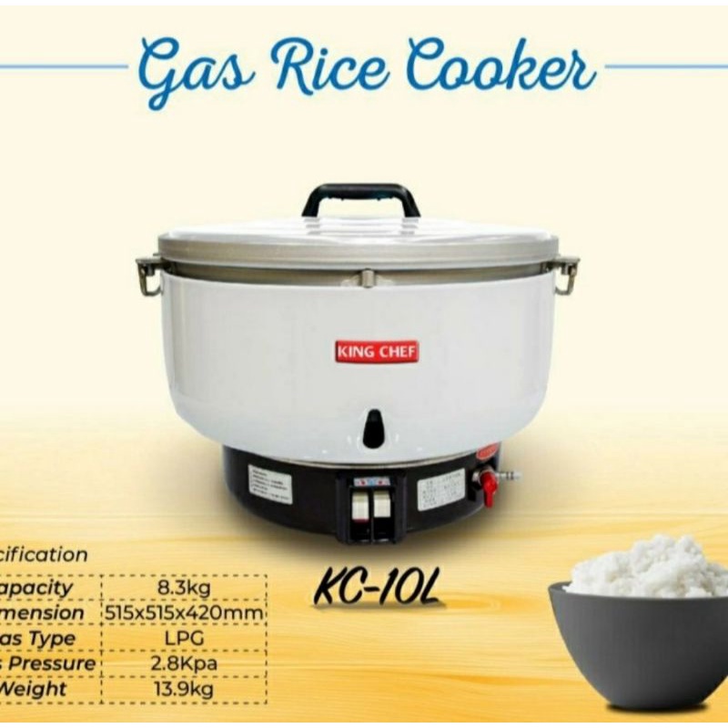 Jual penanak nasi gas / rice cooker gas 10 liter king chef Shopee