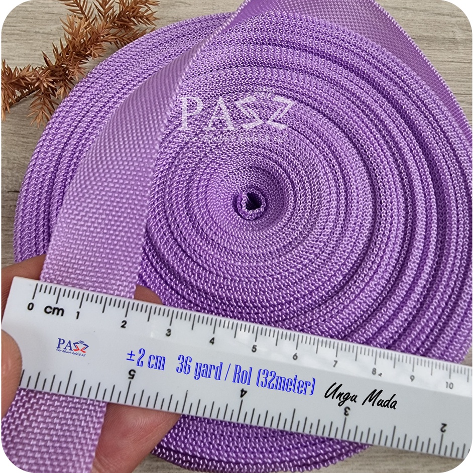 Jual Tali Webbing Pelipit / Bisban / PCR 2 cm 36 Yard/rol (32Meter ...