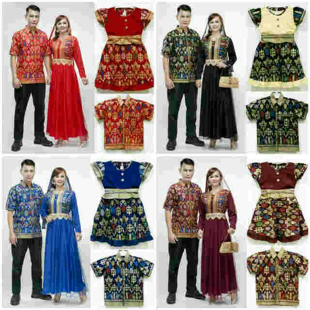 Jual Batik Sarimbit 046 Couple wanita longdress / gamis brokat seragam ...
