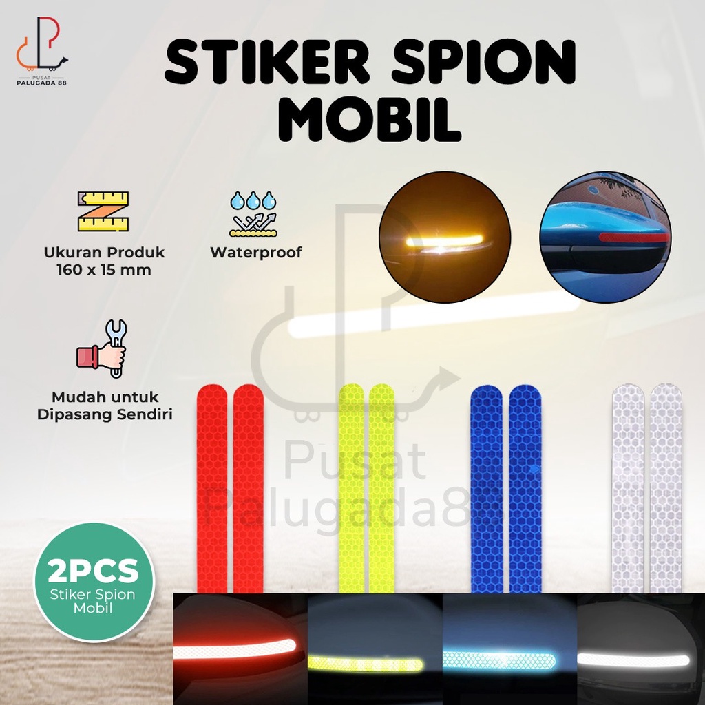 Jual Stiker Reflektor Pelindung Cover Anti Baret Spion Mobil Pcs Sticker Reflective Pcs