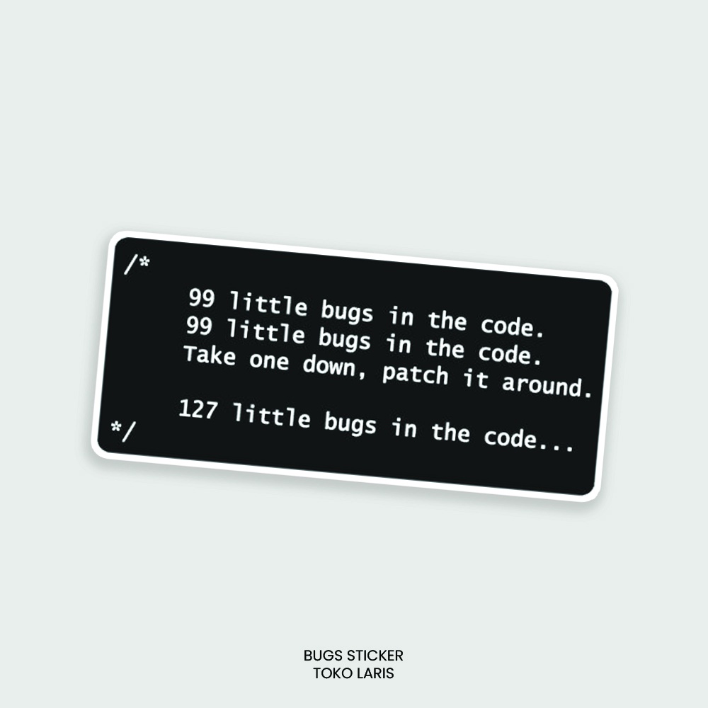 Jual Sticker BUGS CODE Untuk Sticker Laptop, Tumblr, Helm, Case ...