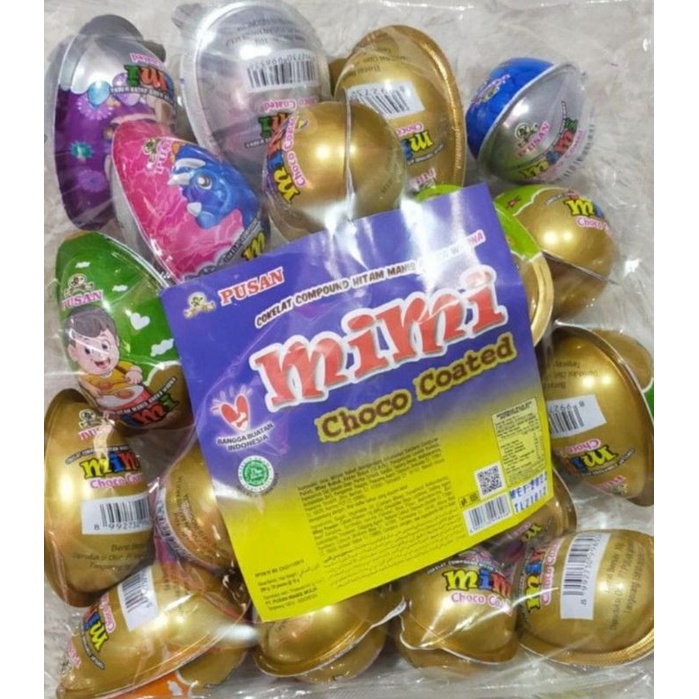 Jual Coklat / Cokelat Mimi Choco Coated Bentuk Telur ( isi 20 pcs @10gr ...