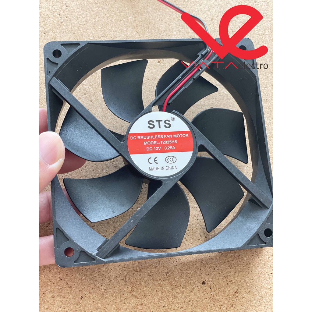 Jual FAN DC 12V 12cm BRUSHLESS FAN KIPAS DC 12x12cm TEBAL COOLING ...