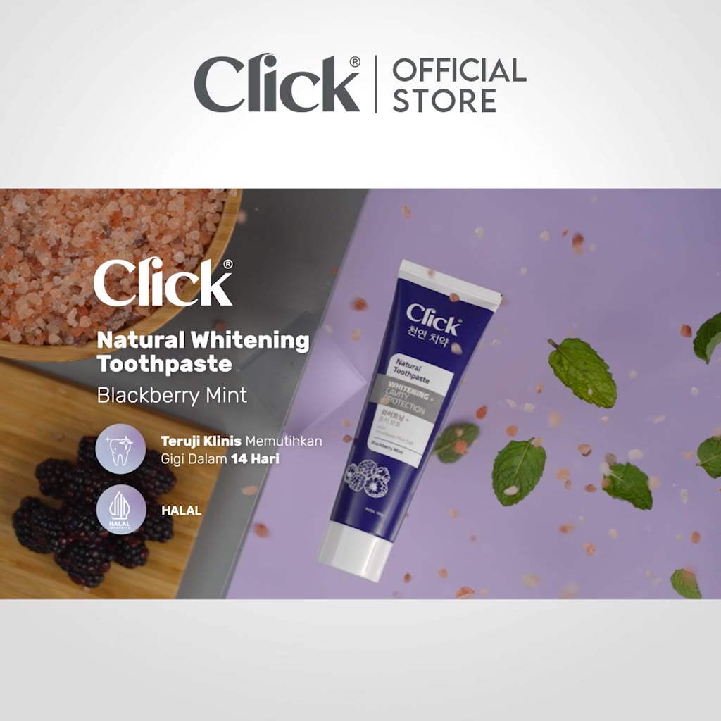 Jual Click Natural Toothpaste Whitening + Cavity Protection - Pasta ...