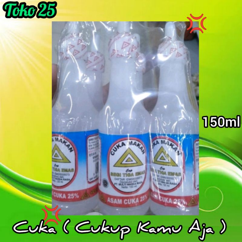 Jual Cuka Makan Cap Segitiga Emas 150ml Shopee Indonesia