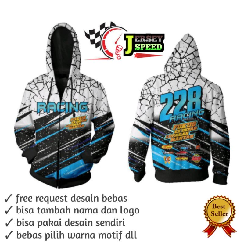 Jual jaket drag racing costom free desain suka suka | Shopee Indonesia
