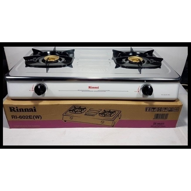 Jual Best Seller Kompor Gas 2 Tungku Rinnai RI 602E W RI602E W White  Terlaris Stock Sangat Terbatas | Shopee Indonesia