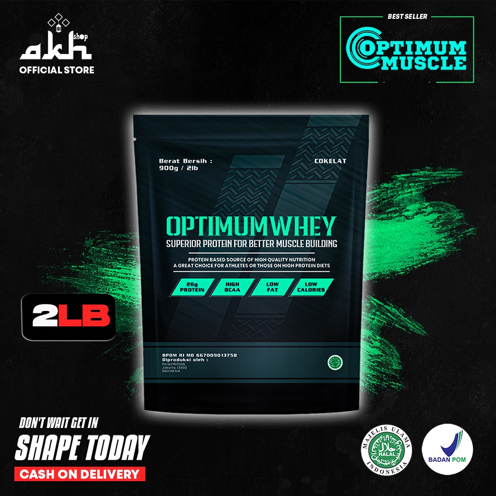 Jual Promo Susu Optimum Whey Protein Cokelat 2LB/900g / Suplemen