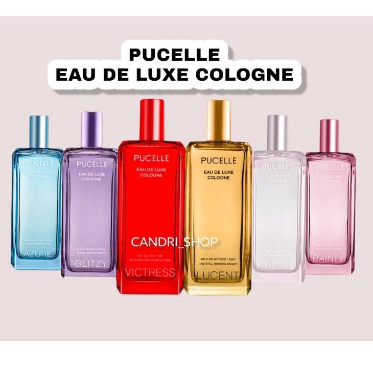 Pucelle Eau De luxe Cologne 100ml Pucelle EDL Lucent Dainty Finesse  Victress Azure Glitzy