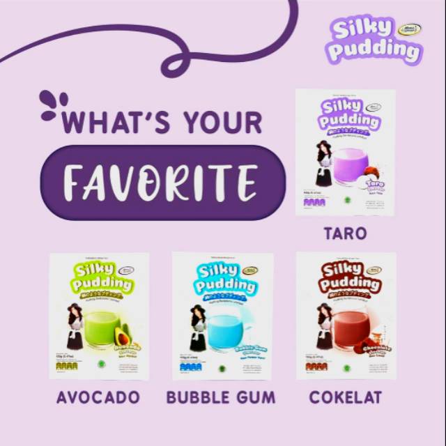 Jual FORISA SILKY PUDDING. silky puding taro. Silky puding bubblegum ...