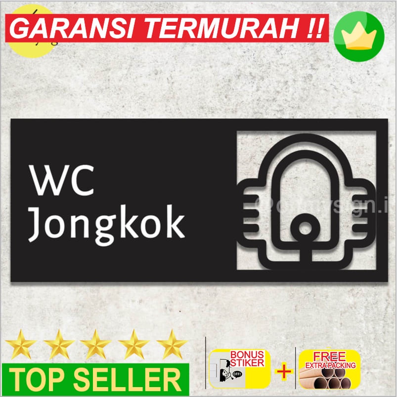Jual Terlaris Sign WC Jongkok Akrilik | Acrylic Sign Modern | Sign ...