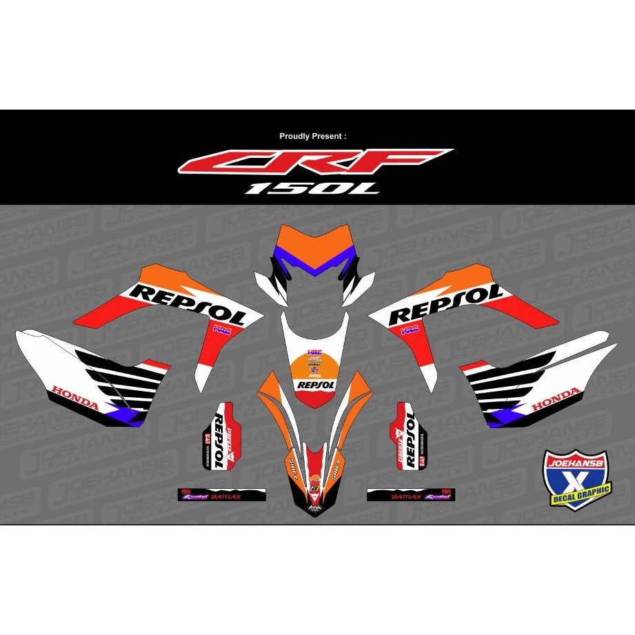 Jual Stiker Decal Honda Crf New Motif Repsol Shopee Indonesia