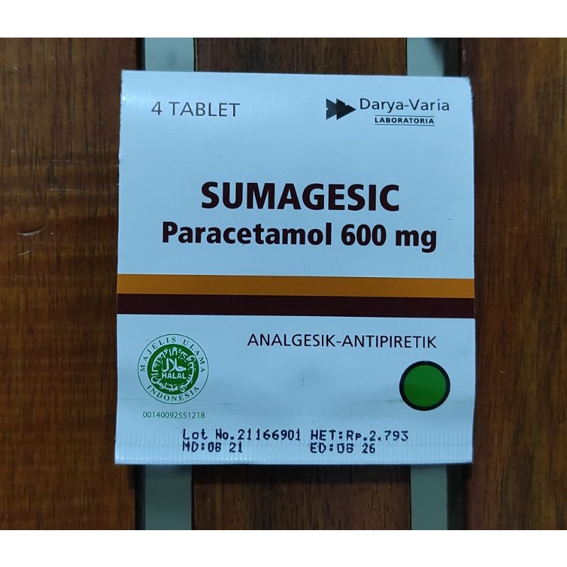 Jual Sumagesic Paracetamol 600 Mg / 4 Tab / Penurun Panas / Sakit ...