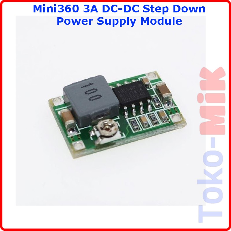 2 Moduli Convertitore Buck Mini360 DC-DC Regolabile Step-down, Ingresso 4.75-23V, Uscita 1-17V, 3A, Efficienza 96%