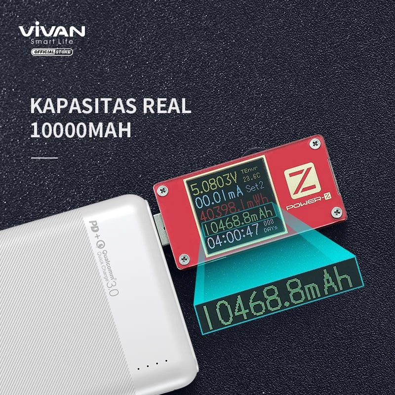 VIVAN Powerbank 10.000mah VPB-M10 18W Fast Charging Fast Charging Real Capacity Garansi 18 Bulan