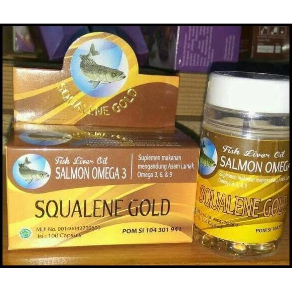 Jual SQUALENE GOLD OMEGA 3 KAPSUL MINYAK IKAN SALMON AA179 BERKASIAT Shopee Indonesia