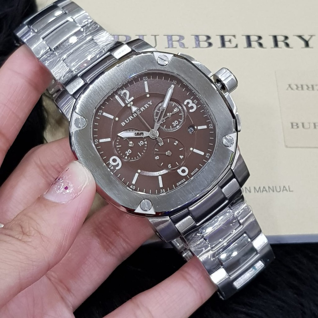 Jam Tangan Pria Burberry BBY1102 Silver