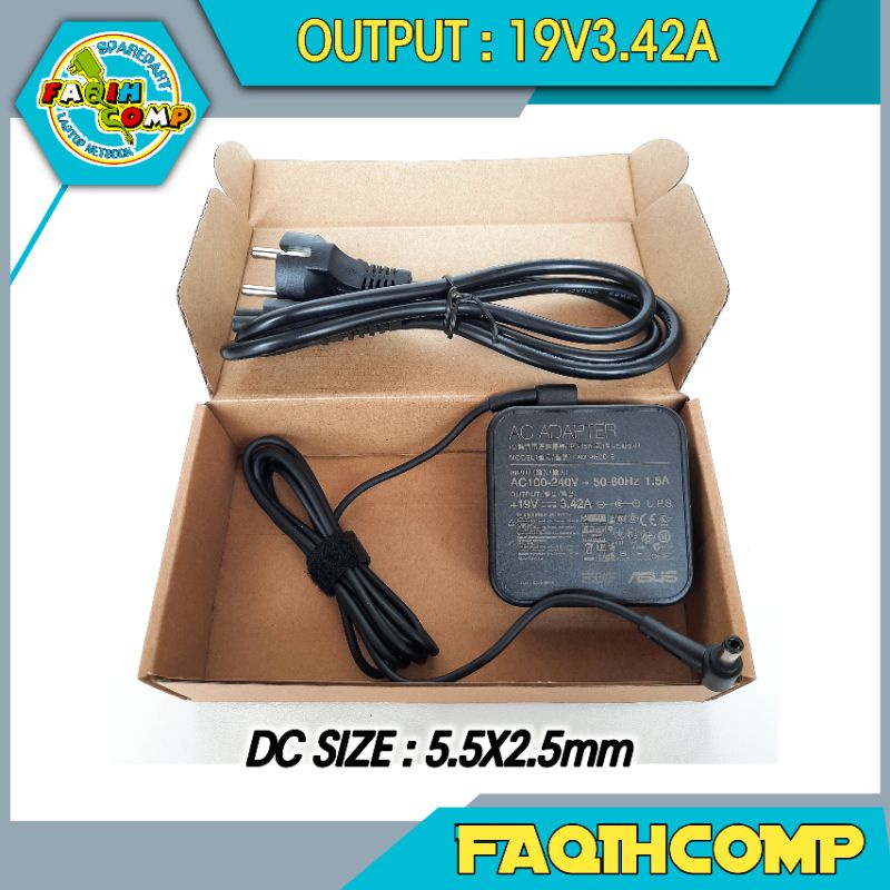 Jual Adaptor Charger Casan Original For Asus S300 S400C S600 19V 3 42A 65W DC 5 5X2 5mm Shopee