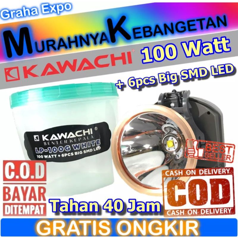 Jual Senter Kepala Kawachi Lp G Original Super Jumbo Led Watt