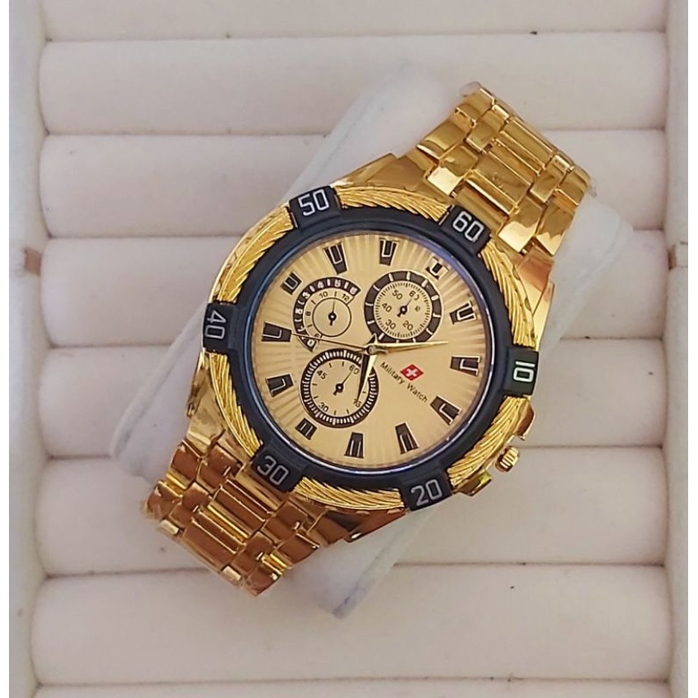 Jual Best Seller Jam Tangan Pria Military Watch Rantai murah Bagus Berkwalitas Shopee Indonesia