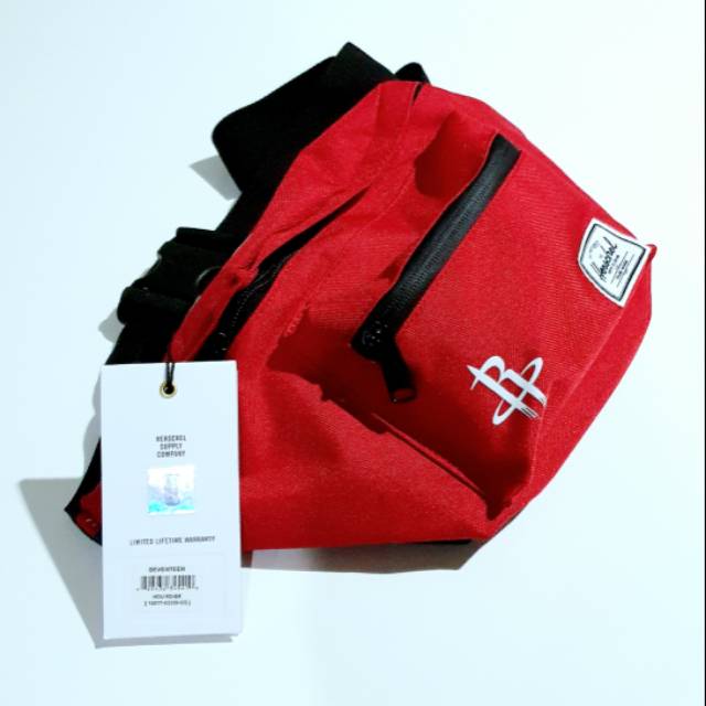 Jual Herschel Seventeen Hip Pack Waist Bag NBA Houston Rockets 100%ori ...
