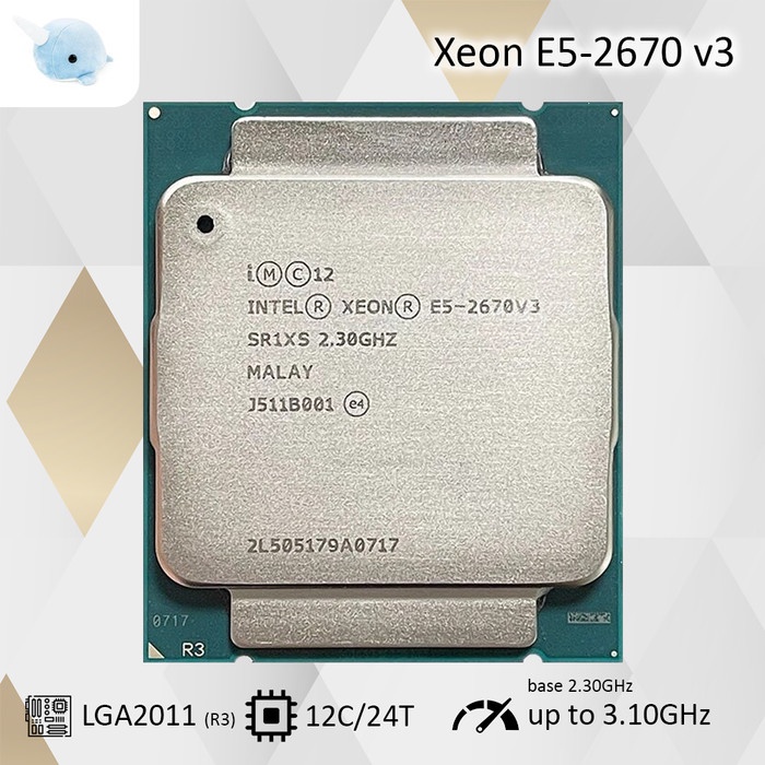 Jual Intel Xeon E52670 v3 Processor 3.10GHz LGA 20113 CPU Second 12C24T Shopee Indonesia