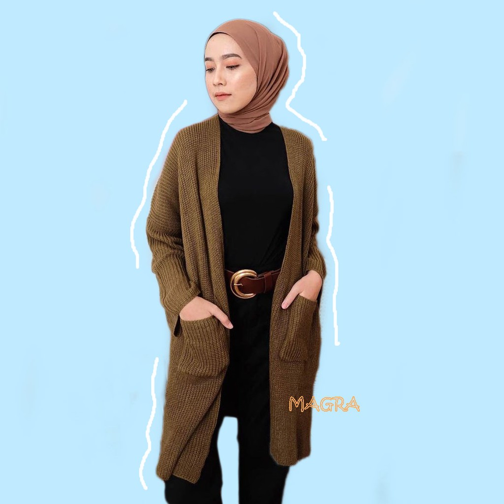 Jual LONG CARDIGAN RAJUT TEBAL OVERSIZED MAGRA Shopee Indonesia