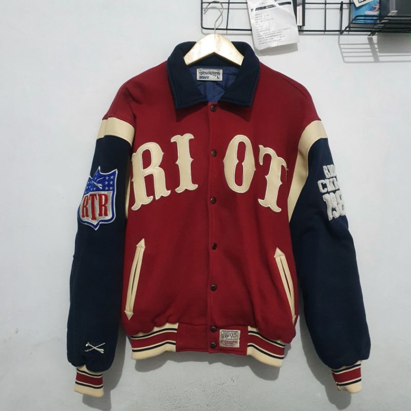 JACKET RAW TYPE RIOT VARSITY CHAMP TOMCATS II ORIGINAL USED LIKE NEW JAKET  RAWTYPE TOMCAT 2 RTR AUHENTIC LOCAL BRAND RARE ITEM LIMITED EDITION