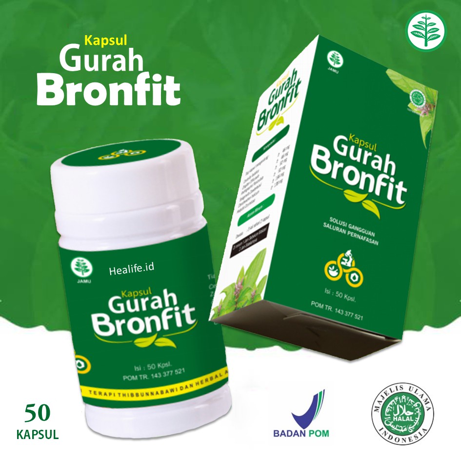 Jual Gurah Bronfit Kapsul Naturafit Untuk Pernafasan Flu Batuk Gurah Bronfit Kapsul