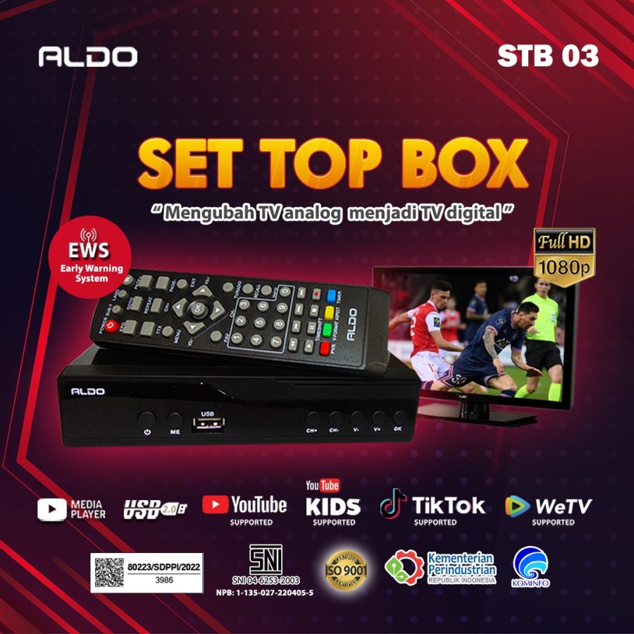 Jual SET TOP BOX ( STB ) ALDO STB03 FULL HD TV DIGITAL RECEIVER ...
