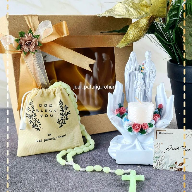 Jual Hampers Hadiah Gift Box Tempat Lilin Keluarga Kudus Tangan atau ...