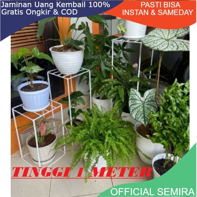 Jual TINGGI 1 METER / RAK POT BUNGA BERDIRI ALAS RAM A65 / STANDING POT ...