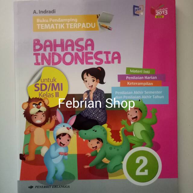 Jual BUKU BUPING BAHASA INDONESIA SD/MI KELAS 2 REVISI K13N ERLANGGA ...