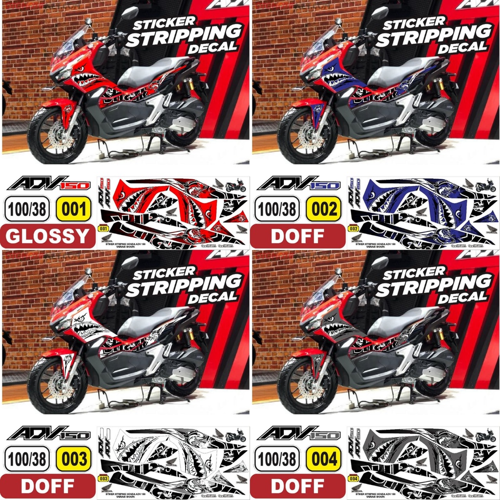 Jual Sticker Striping Decal Honda ADV 150 Variasi DOFF Semua Ready COD ...