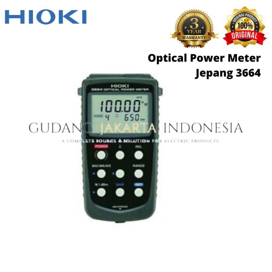 Jual HIOKI Optical Power Meter Jepang 3664 Waranty Resmi 3Tahun