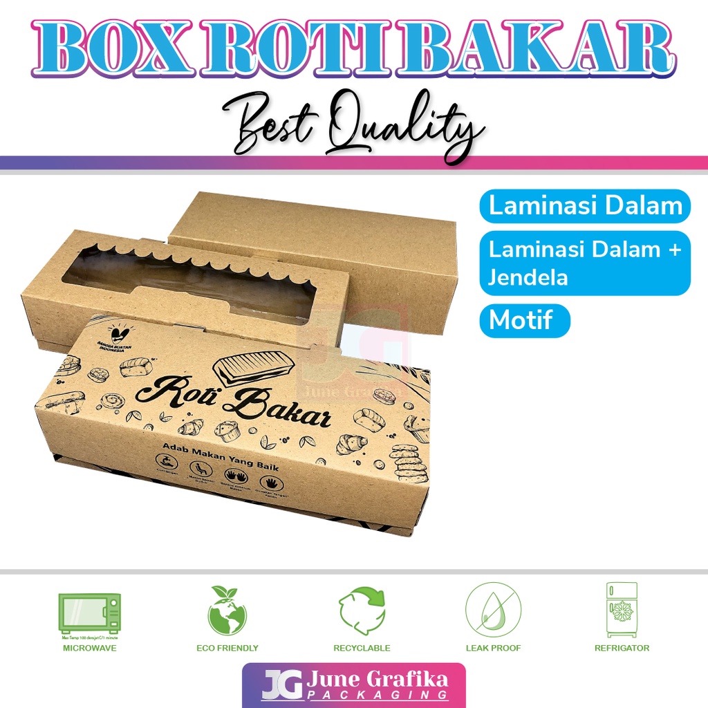 Jual DUS BOX ROTI BAKAR/KOTAK KUE UKURAN 20/DUS BOLU BROWNIES/PISANG ...