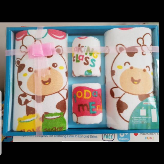 Jual Handuk set / Paket handuk bayi motif sapi | Shopee Indonesia