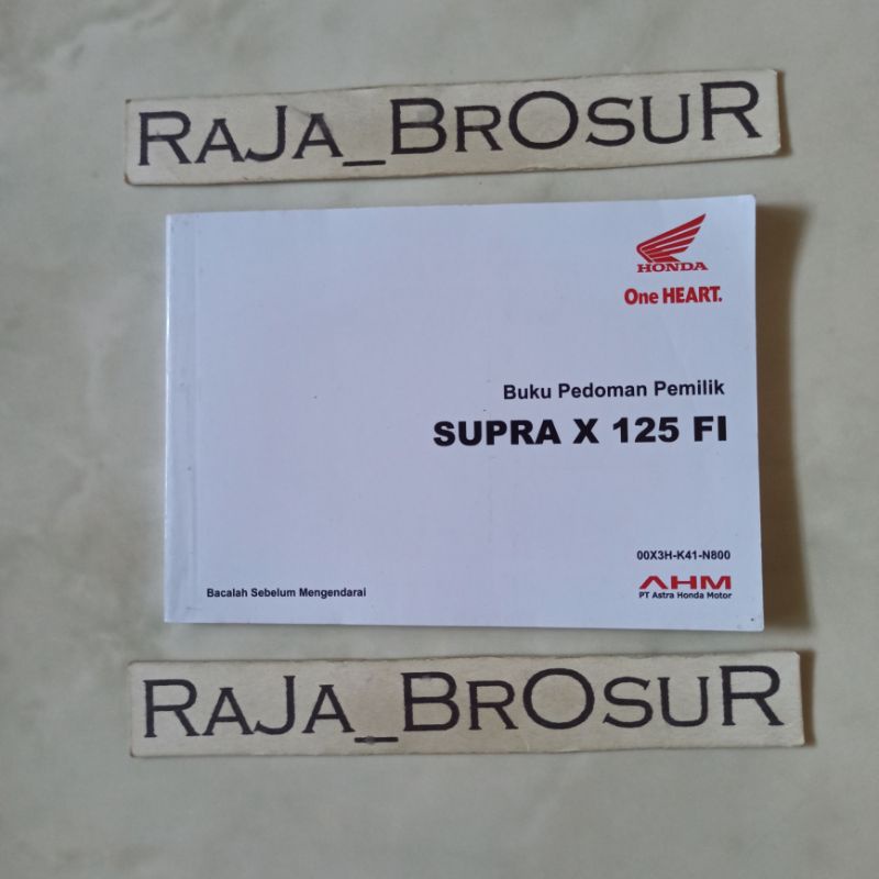 Jual Buku pedoman pemilik/Manual Book Honda Supra X 125 FI Supra X125