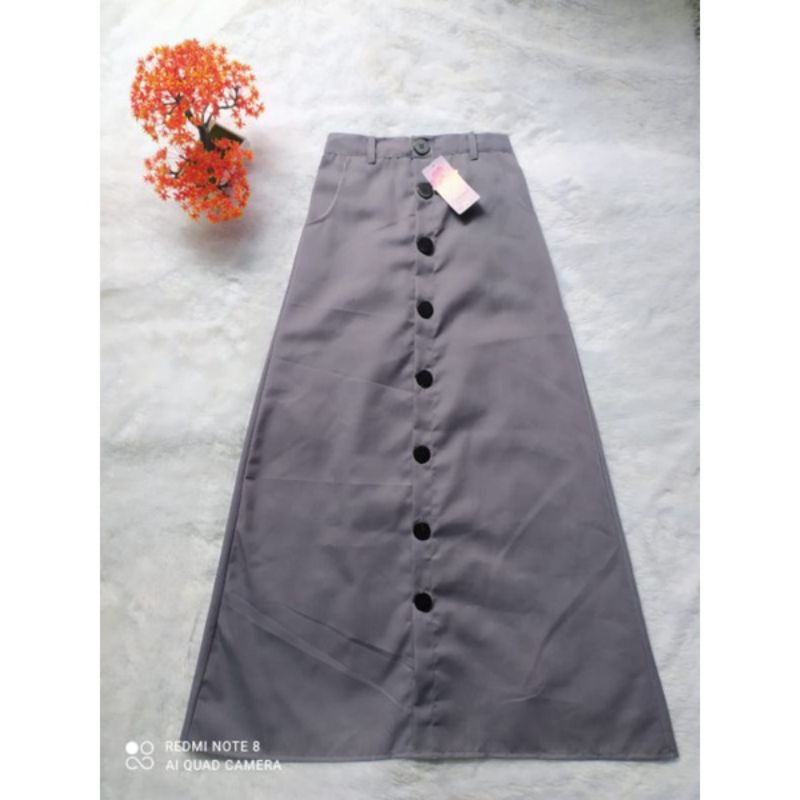 Jual Casual Button Skrit/Rok Panjang/Model Kancing Terbaru Dan Kekinian ...