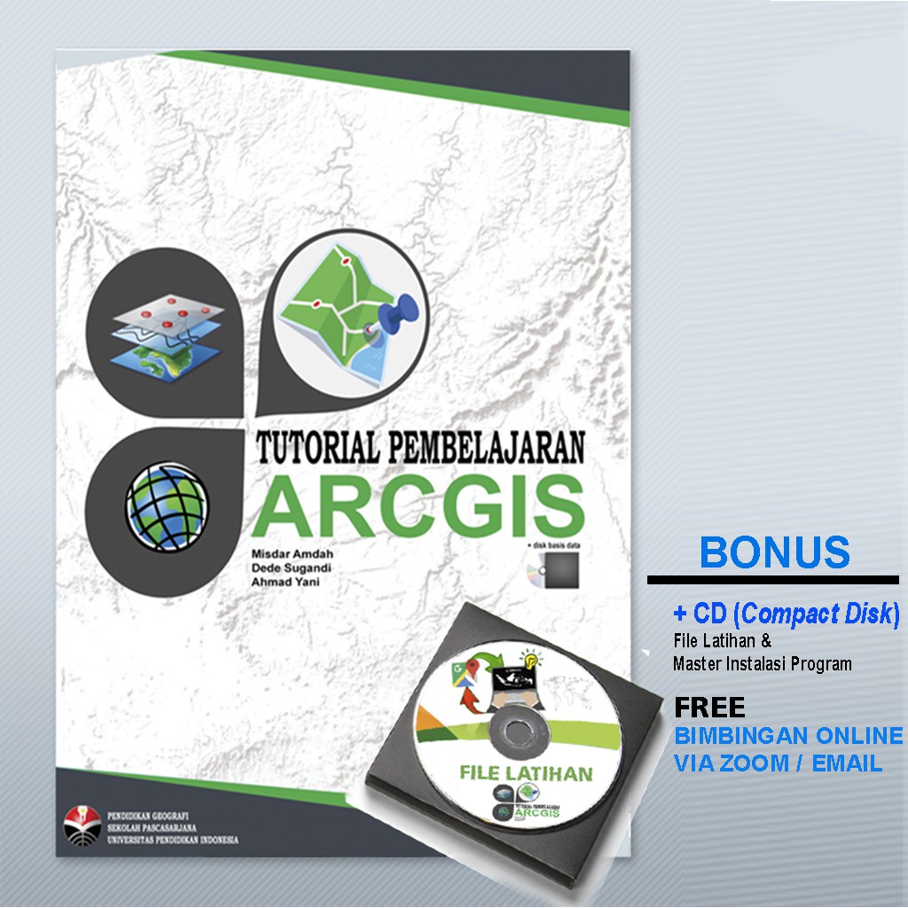 Jual BUKU PANDUAN BELAJAR ARCGIS + CD File Latihan + FREE Bimbingan ...