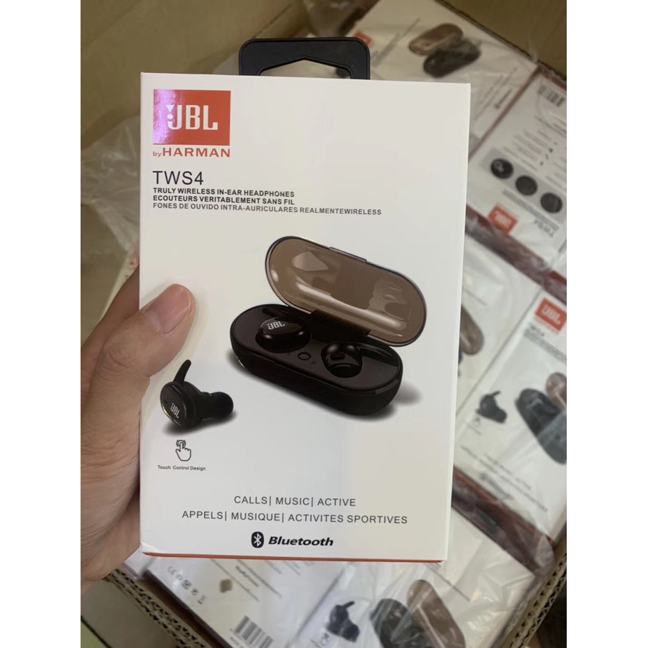 Jual Headset bluetooth JBL TWS 4 Wireless earphone bluetooth Isi